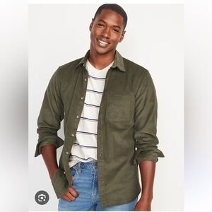 2 Men’s Old Navy Corduroy Button Down Bundle Green & Brown Size XL